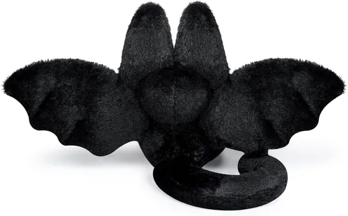 Vista 6 de PEACH CAT Almohada de peluche Kawaii de murciélago conejo lindo peluche de murciélago conejo para niños Negro 30 cm