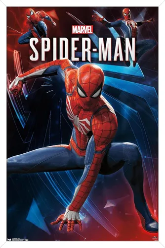 Vista 13 de Trends International Marvel Comics - Póster de pared de Spider-Man - Poses de 14.725 x 22.375 pulgadas, versión enmarcada de madera de granero