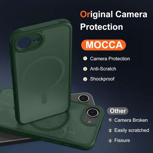 Vista 744 de MOCCA - Funda magnética resistente para iPhone XR de 6.1 pulgadas, compatible con MagSafe, funda con protección contra caídas de grado militar