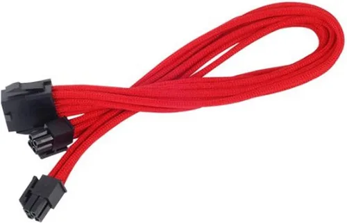 Vista 9 de Silverstone Tek Extensión de cable de alimentación con manga y 1 conector de 8 pines a PCI-E 8 Pines (PP07-PCIW), Negro