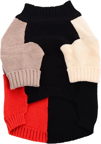 Vista 7 de Kayto Suéter para perro, de manga larga de punto térmico, ropa de invierno para perros pequeños, machos y niñas, abrigo para mascotas, sudadera