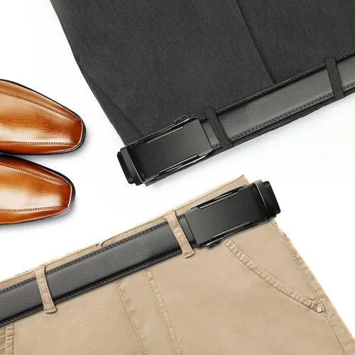 Vista 3 de Lavemi - Cinturón de cuero con hebilla automática, con elegante caja de regalo