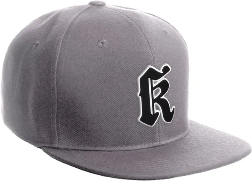 Vista 921 de Daxton Gorra clásica con visera de billete plano con letras del alfabeto inglés antiguo de la A a la Z