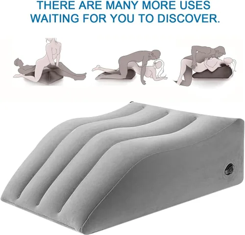 Vista 7 de Almohadas de elevación de piernas para después de la cirugía, almohada inflable de cuña de elevación de piernas para dormir, almohada portátil