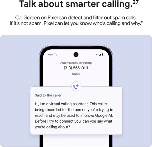 Vista 7 de Teléfono Android Google Pixel 9a con Gemini: teléfono desbloqueado con cámara increíble y edición de fotos con IA, batería para todo el día