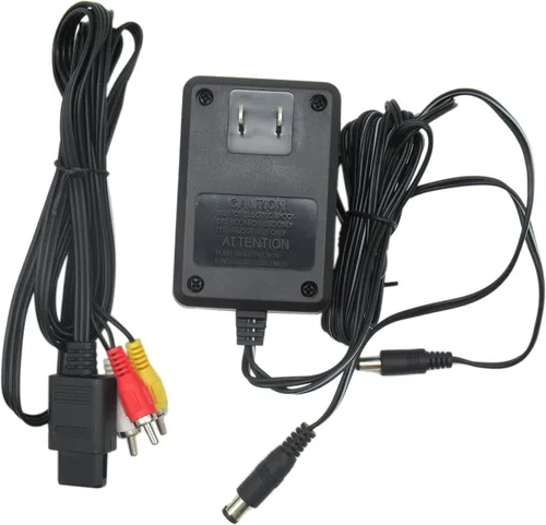 Vista 2 de Cable de alimentación adaptador de CA con cable AV para sistemas Super Nintendo SNES