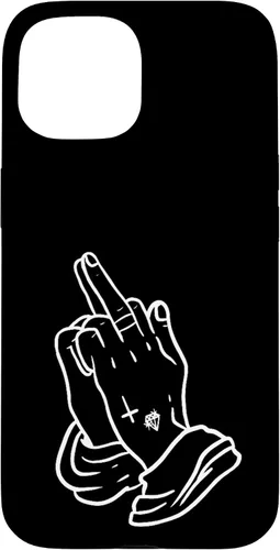 Vista 6 de Praying Hands Show Middle Finger Men's T-Shirt Women Case for iPhone 17