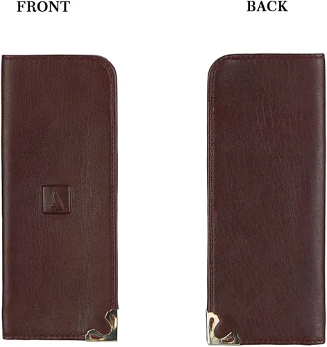 Vista 3 de Adamis Funda suave de cuero genuino de grano completo para hombres y mujeres