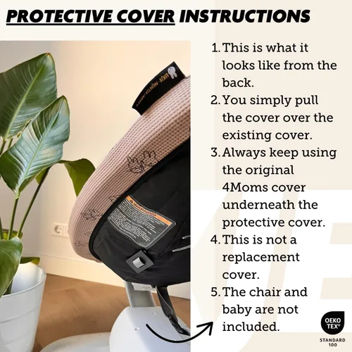 Vista 5 de UKJE Funda protectora para bebé compatible con MamaRoo 4 Old Model Before 2022 de 4moms, suave y lavable para columpio de bebé, se adapta a Mama Roo