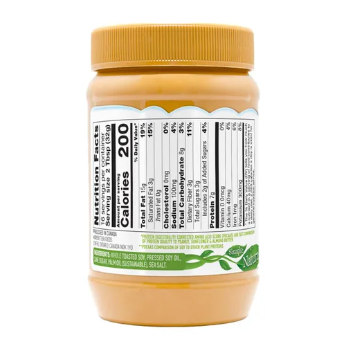 Vista 2 de Wowbutter pasta natural sin cacahuate, crocante, frasco de 1.1 libras