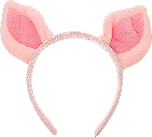 Vista 2 de Amosfun Diadema de orejas de cerdo de felpa, disfraz de animal, accesorio de fiesta de Halloween, para niños y adultos