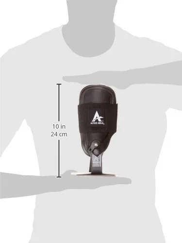 Vista 4 de Tobillera activa T2, tobillera negra para hombres y mujeres, tobilleras para esguinces, estabilidad, voleibol, animadoras, talla M