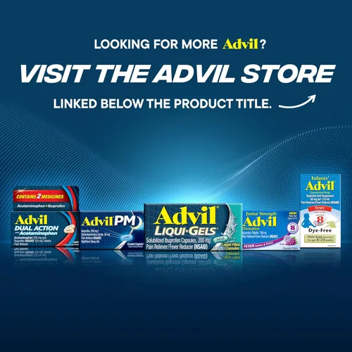 Vista 12 de Advil Liqui-Gels - Analgésico y reductor de fiebre, medicamento para el dolor para adultos con ibuprofeno 200 mg para dolor de cabeza, dolor