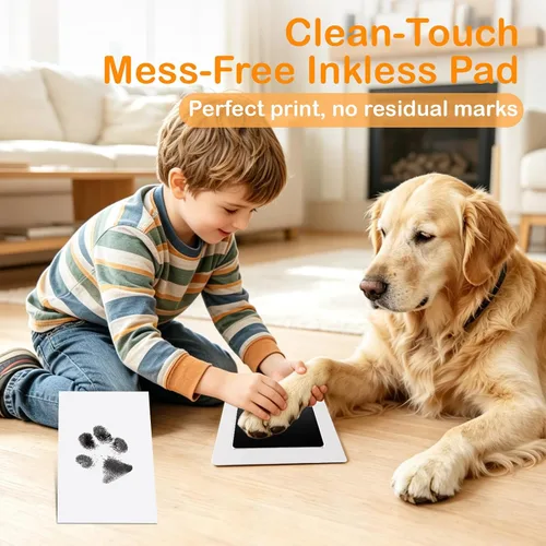 Vista 3 de Nabance Kit de huellas para perros y gatos, impresión de patas y nariz