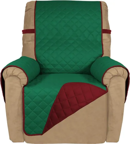 Vista 128 de PureFit - Funda de sofá acolchada reversible, protector de muebles impermeable, funda de sofá lavable con espuma antideslizante y correas elásticas