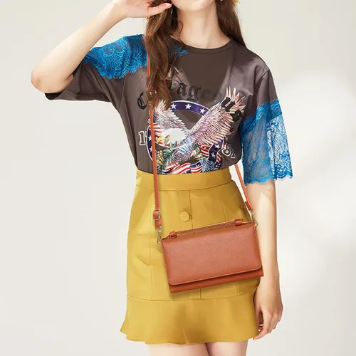 Vista 6 de GEEAD Bolsos cruzados pequeños de moda para mujer con ranuras para tarjetas, cuero sintético para mujer