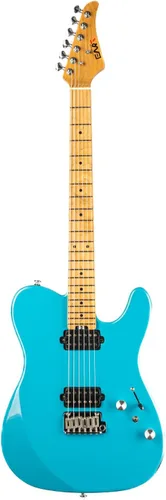 Vista 13 de EART TL-380 Guitarra eléctrica profesional para jugadores versátiles Cuello y diapasón de arce tostado, pastillas humbuckers con bobina dividida
