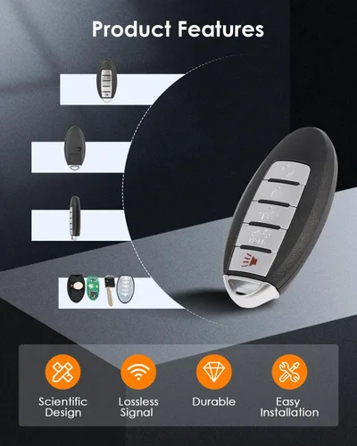 Vista 4 de OCPTY 1 X Control remoto de entrada con llave abatible Transmisor de repuesto para 2013-2016 para NISSAN para Pathfinder 2013-2015 para NISSAN