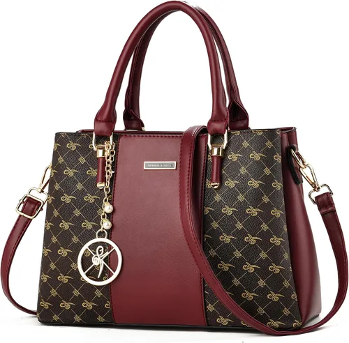 Vista 9 de KURGOOL Bolsos y bolsos de mano para mujer, bolso de hombro con asa superior, bolsa de mensajero para mujer