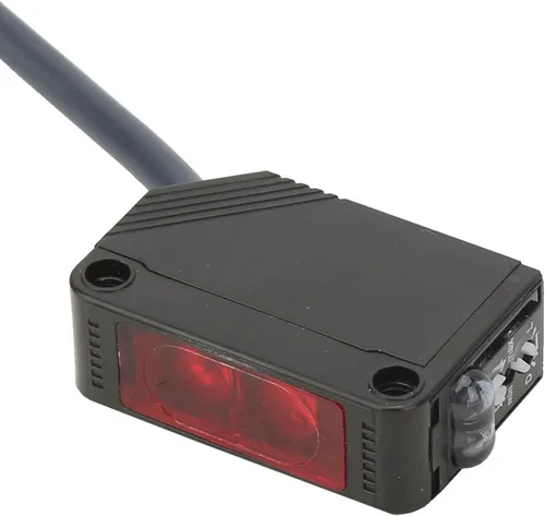 Vista 6 de Sensor de haz fotoeléctrico, interruptor de detección de reflexión difusa sensible con rango de 3.937 in, 12 24 VCC, salida NPN, cable de 5.91 pies