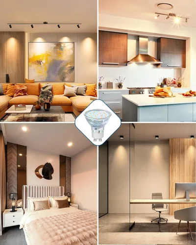 Vista 7 de DEWENWILS Bombillas GU10, bombilla LED GU10 regulable, 5W equivalente a 50W, 2700K, bombillas de luz suave y cálida, repuesto para iluminación