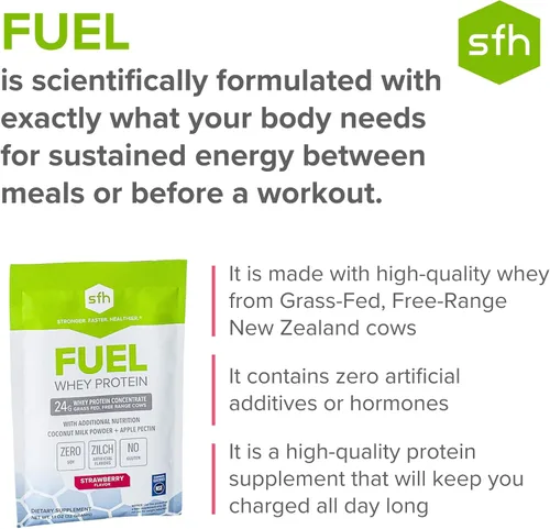 Vista 4 de SFH Proteína de suero de leche de combustible en polvo de gran sabor de suero alimentado con pasto MCT y fibra para energía Todo natural Sin