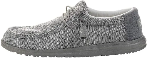 Vista 13 de Zapatos Wally de Hey Dude en varios colores claros, para hombre, mocasines con cordones para hombre, cómodos y ligeros Gris azulado