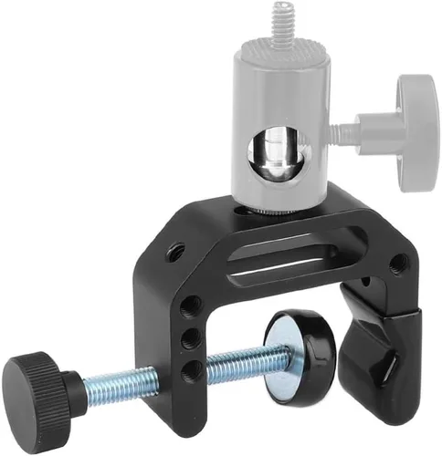 Vista 3 de CAMVATE Abrazadera en C robusta con puntos de montaje de tornillo de rosca macho y hembra de 1/4" y 3/8" (tipo universal) - 2474