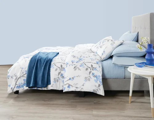 Vista 10 de CANNON Kasumi - Juego de edredón floral de poliéster de 2 piezas, tamaño individual XL, con temática floral, para hombres y mujeres, certificado