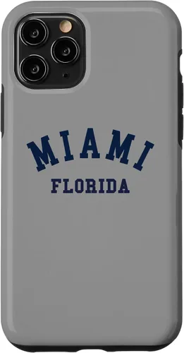 Vista 29 de Miami Florida USA State FL Varsity Style - Carcasa deportiva para iPhone 16