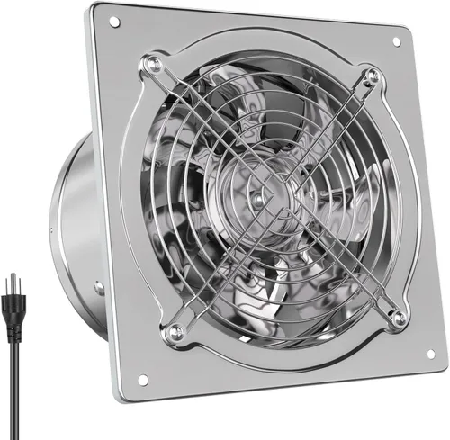 Vista 10 de HG Power Ventilador de escape de 15.2 cm con interruptor, potente ventilador de escape de cocina con amortiguador, ventiladores de escape de ventana