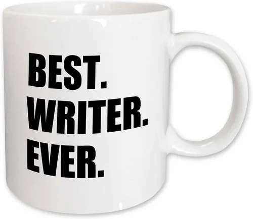 Vista 12 de 3dRose Taza de café, tamaño – 11 oz – Best Writer Ever divertido regalo de orgullo de trabajo para el mejor trabajador de escritura del mundo