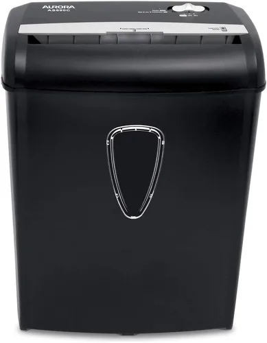 Vista 2 de Aurora AS890C Trituradora de papel y tarjetas de crédito de 8 hojas con cesta