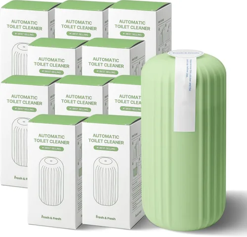 Vista 41 de Fresh & Fresh Limpiadores automáticos para inodoros (verde bosque) – 1 botella (hasta 2500 descargas/botella), limpiador de inodoro comercial