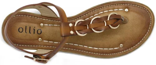 Vista 7 de Ollio Zapato plano clásico para mujer con cordones de gamuza sintética Oxford