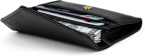 Vista 5 de XEYOU Funda para tarjetas de crédito para mujer, tarjetero con bolsillo frontal para mujer