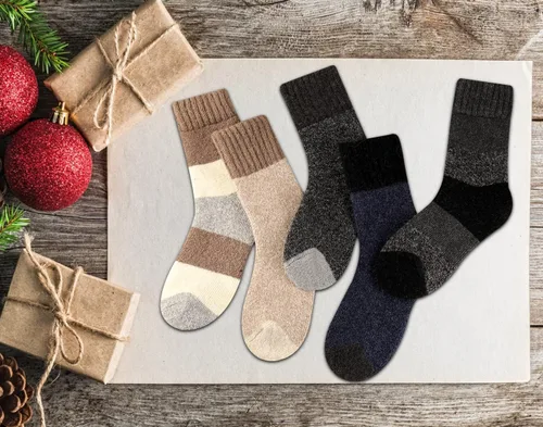 Vista 7 de Heatuff Calcetines de lana de invierno para mujer, cálidos, suaves, con cojín completo (5 pares)