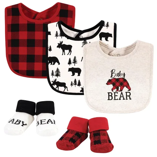 Vista 51 de Hudson Baby Conjunto de babero y calcetines unisex de algodón para bebé, Tamaño único Chica Calabaza