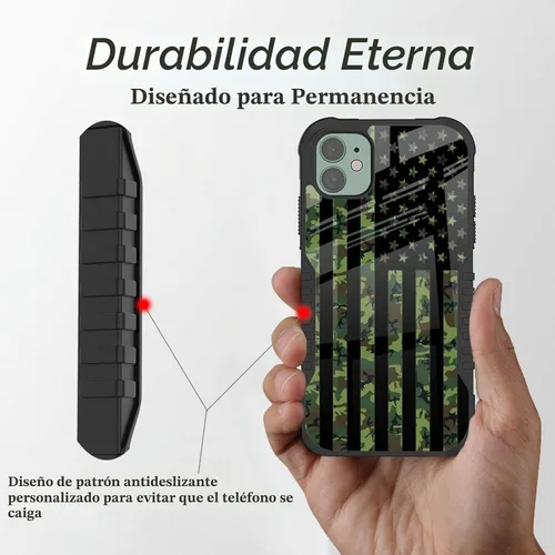 Vista 2 de Funda compatible con iPhone 11 [parachoques a prueba de golpes] [antiarañazos] [antideslizante] cubierta de protección resistente para hombres