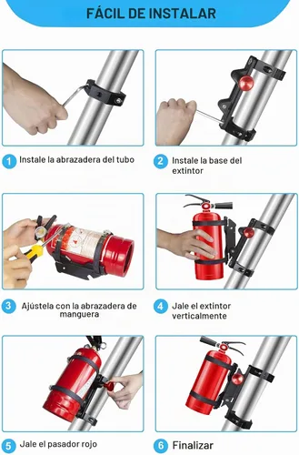 Vista 8 de Soporte de montaje para extintor de incendios de aluminio
