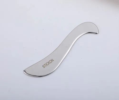 Vista 5 de STICKON Juego de herramientas de raspador muscular Gua Sha de acero inoxidable, herramientas raspadoras de masaje Gua Sha para terapia física