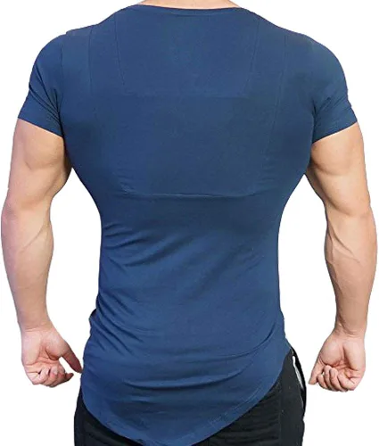 Vista 3 de EVERWORTH Camisetas de manga corta para hombre, para culturismo, fitness, gimnasio, entrenamiento