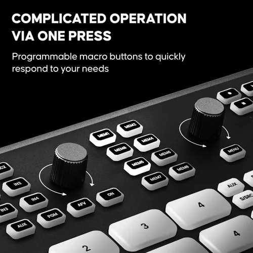 Vista 9 de Osee GoStream Deck HDMI Pro Conmutador de Mezclador de Vídeo Multi Cámara para Transmisión en Vivo con NDI Actualizable