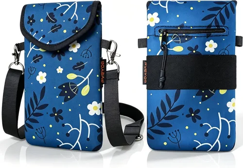 Vista 23 de Funda de neopreno para teléfono con correa cruzada y correa elástica Bear Woodland