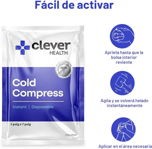Vista 4 de Paquete frío instantáneo Bolsas de hielo desechables – Terapia de frío – para lesiones, hinchazón, inflamación, distensiones musculares