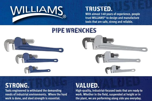 Vista 5 de Williams Llave de tubo de aluminio 13500, 8 pulgadas