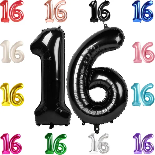 Vista 141 de Globo negro del número 0 de 40 pulgadas – globo número 0, decoraciones