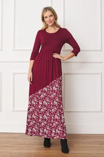Vista 3 de Eloges - Vestido largo a rayas para mujer con mangas