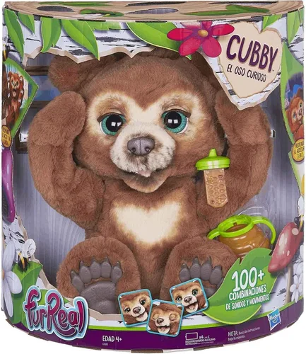 Vista 5 de FurReal Hasbro E4591EP5 Friends Cubby The Curious Bear - Juguete interactivo de peluche, a partir de 4 años, multicolor