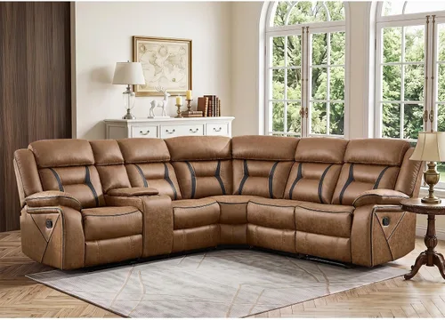 Vista 35 de Sofá reclinable manual de cuero sintético, sofá reclinable de 3 plazas, sofá cama para sala de estar, muebles, sala de reuniones, marrón oscuro